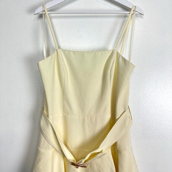 MAC DUGGAL Spaghetti Straps Tiered Tea-Length Dress in White Ivory Size US 12 - Picture 4 of 10